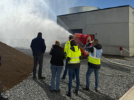 Vorführung des Löschroboters LUF60 im Freien